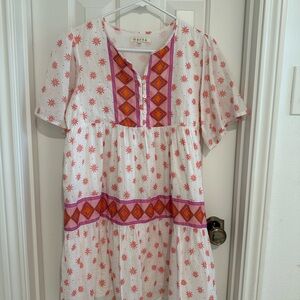 Marea tiki coverup dress pink starburst XS